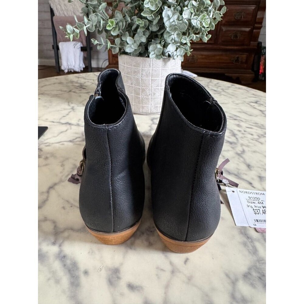 NWT Nordstrom Black Tucker + Tate Harper Zip Heeled Booties Toddler Kids Size 4M - Picture 3 of 7